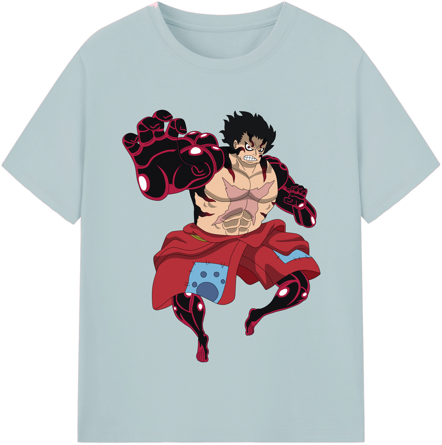 ワンピース モンキー・D・ルフィ ONE PIECE Monkey D. Luffy 綿100％半袖Tシャツ（フロントプリント）